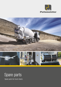 Truckmixer Spare Parts Brochure EN