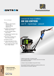 Lisseuse de chape à batterie GM300 iONTRON Brochure FR
